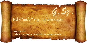 Gömöry Szabolcs névjegykártya