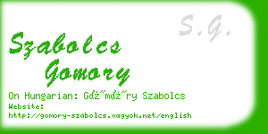 szabolcs gomory business card